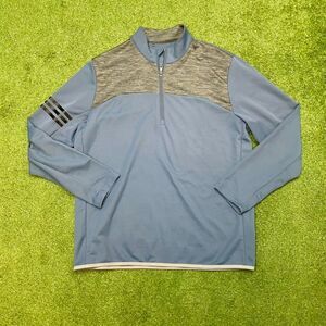 Adidas Golf Men's Heather Blue/Gray 1/4 Zip Size Large